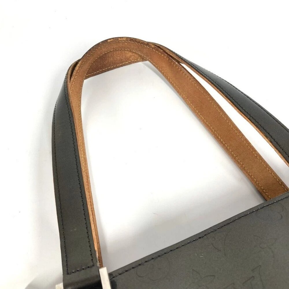 LOUIS VUITTON M55112 Stockton Tote Bag Shoulder Bag Monogram matte leather Black - Picture 10 of 15